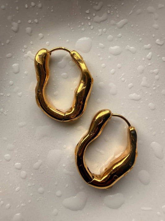 Ripple Hoop Earrings